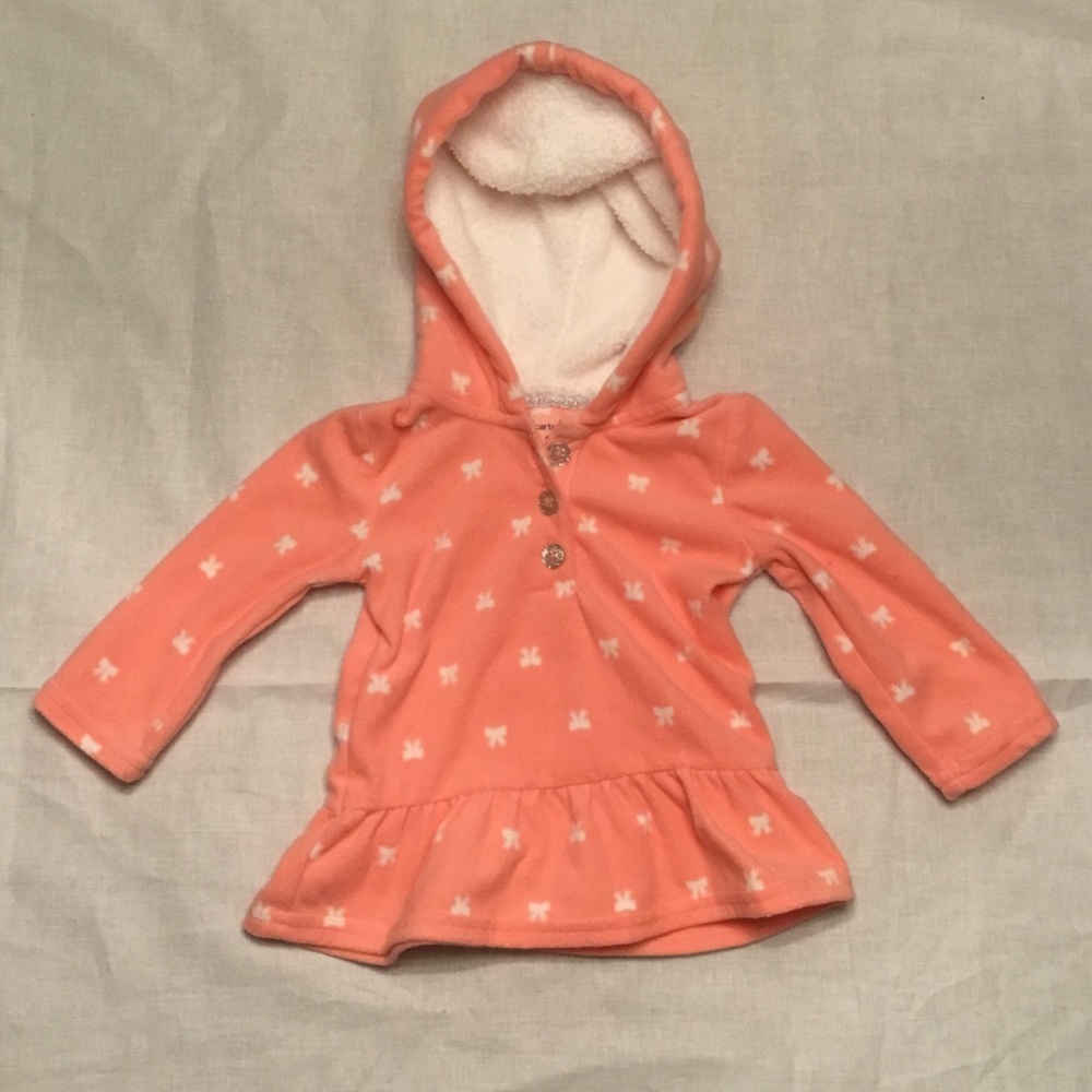 Carters Hooded Velour Sweatshirt, Size 12, New
